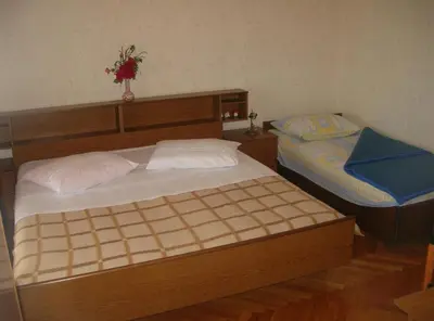 Krevet ili kreveti u jedinici u objektu Apartment with Terrace and Sea View Brodarica