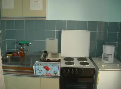 Kuhinja ili čajna kuhinja u objektu Apartment with Terrace and Sea View Brodarica