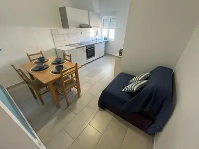 Kuhinja ili čajna kuhinja u objektu Stancic Guest house Vodice