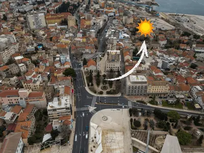Ptičja perspektiva objekta Sibenik City Center Apartment