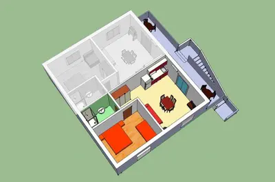 Tlocrt objekta Apartments with parking space Murter - 5089