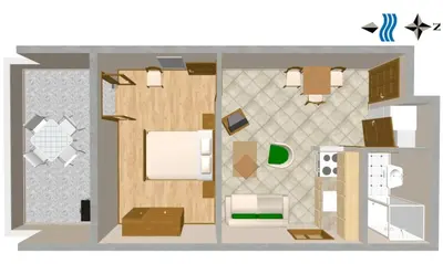 Tlocrt objekta Apartment Tisno 814c