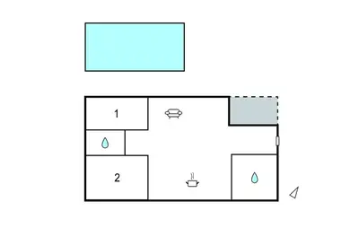 Tlocrt objekta 2 Bedroom Beautiful Apartment In Razanj