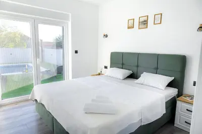 Krevet ili kreveti u jedinici u objektu Holiday Home Nena I Pet-friendly retreat with private pool, near Šibenik