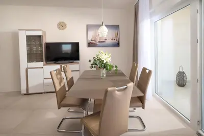 TV i/ili zabavni centar u objektu Hillside Apartment Murter Panorama View
