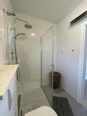 Kupaonica u objektu Sea Aldebaran Apartment with terrace and sea view
