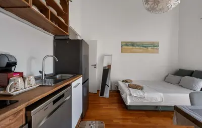 Kuhinja ili čajna kuhinja u objektu 1 Bedroom Cozy Apartment In Sibenik