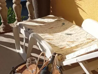 Tlocrt objekta Cozy Vodice Garden Apartments With Terrace and BBQ - Comfort one bedroom apartment GREEN