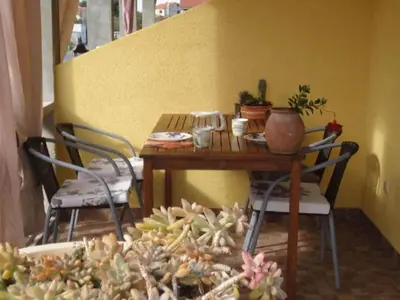Tlocrt objekta Cozy Vodice Garden Apartments With Terrace and BBQ - Comfort one bedroom apartment GREEN