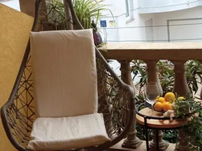 Balkon ili terasa u objektu Cozy Vodice Garden Apartments With Terrace and BBQ - Classic one bedroom apartment BLACK