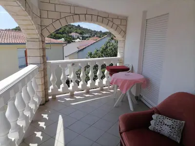 Balkon ili terasa u objektu Apartments Libertas - Two Bedroom Apartment with with Terrace and Sea View 12