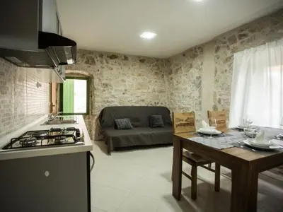Kuhinja ili čajna kuhinja u objektu Apartments Stone House Murter - Two Bedroom Apartment with Balcony