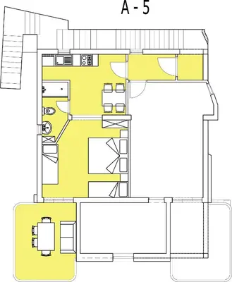 Tlocrt objekta Apartmani Jerkunica