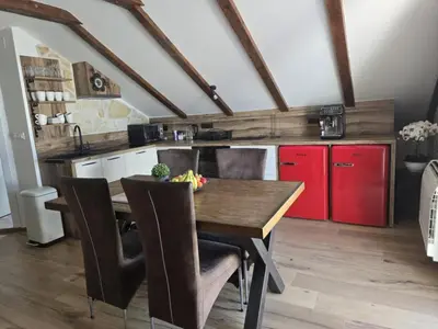Kuhinja ili čajna kuhinja u objektu Apartment Angir Martina with sea view