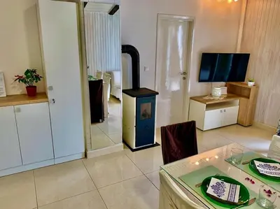 TV i/ili zabavni centar u objektu Apartments Neve Beachfront