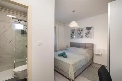Kupaonica u objektu Villa LuNi with private heated pool