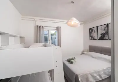 Krevet ili kreveti u jedinici u objektu Villa LuNi with private heated pool
