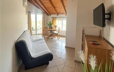 TV i/ili zabavni centar u objektu Nice Apartment In Jezera With House Sea View