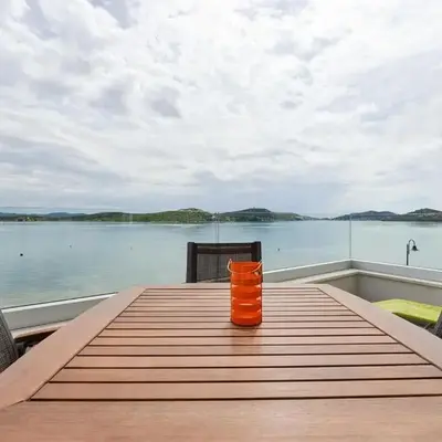 Family apartment by the sea Happy people