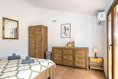 Krevet ili kreveti u jedinici u objektu Rogoznička oaza 2 in Zečevo Rogozničko - Haus für 16 Personen