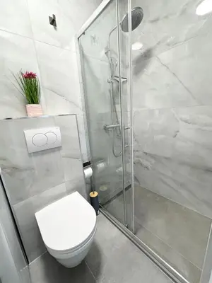 Kupaonica u objektu Apartment Infinito, NEW modern 73m2, sea view