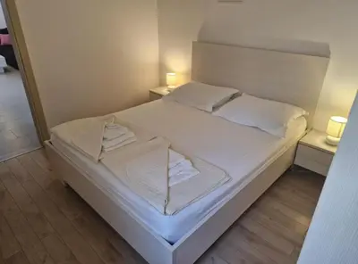 Krevet ili kreveti u jedinici u objektu Apartment Slanica Beach Escape