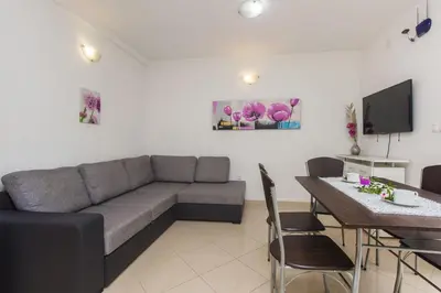 TV i/ili zabavni centar u objektu Apartments Lenija