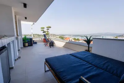 Balkon ili terasa u objektu Azure Pool House Murter