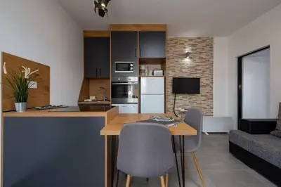 Kuhinja ili čajna kuhinja u objektu Quiet Bay Getaway Apt Mona 2 4 and 6