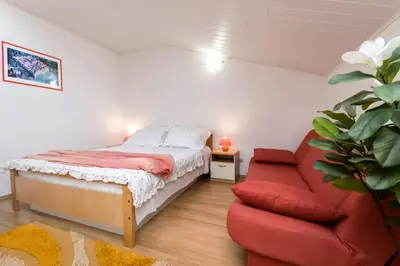 Krevet ili kreveti u jedinici u objektu Apartments Skriveni Dvori