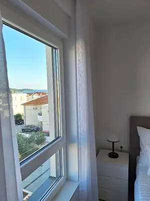 Krevet ili kreveti u jedinici u objektu Andigo Seaview Apartment Vodice