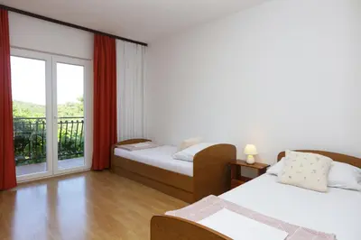 Krevet ili kreveti u jedinici u objektu Apartments by the sea Grebastica, Sibenik - 4881