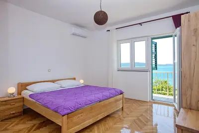 Krevet ili kreveti u jedinici u objektu Family friendly seaside apartments Brodarica, Sibenik - 4833
