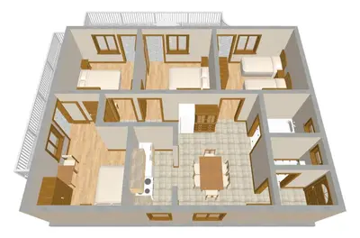 Tlocrt objekta Apartments by the sea Grebastica, Sibenik - 482
