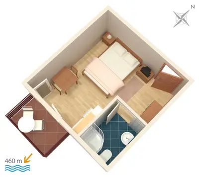 Tlocrt objekta Studio Vodice 4172c