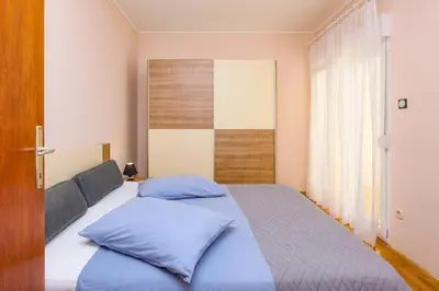 Krevet ili kreveti u jedinici u objektu Apartments by the sea Brodarica, Sibenik - 4221