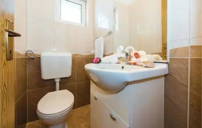 Kupaonica u objektu Apartment Vodice With Sea View V