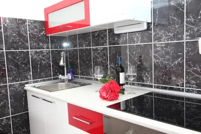 Kuhinja ili čajna kuhinja u objektu Villa Gorica Apartments Ražanj