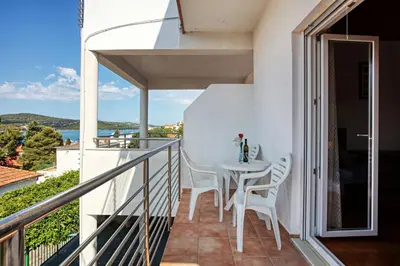 Balkon ili terasa u objektu Apartments by the sea Tisno, Murter - 4295
