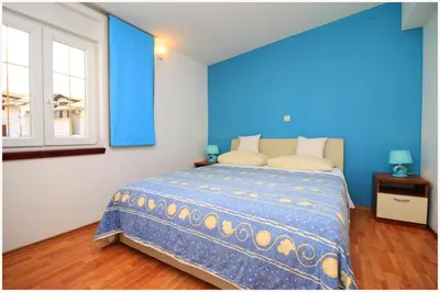 Krevet ili kreveti u jedinici u objektu Apartmani- Šjor -Primošten-Apartmani- has 2 large apartments and 2 smaller ones -Primošten Lokvice 6