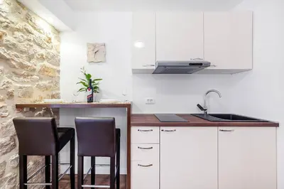 Kuhinja ili čajna kuhinja u objektu Apartments Palace Rialto