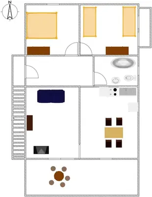 Tlocrt objekta Apartment Bise