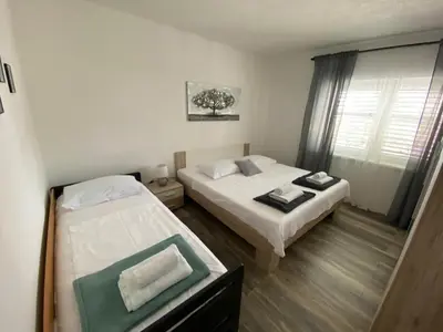 Krevet ili kreveti u jedinici u objektu Apartmani Juricev Vodice