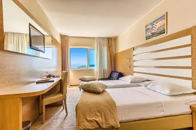 Krevet ili kreveti u jedinici u objektu Hotel Panorama
