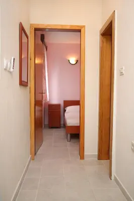 Krevet ili kreveti u jedinici u objektu Double Room Rogoznica 3266a