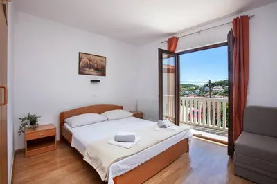 Krevet ili kreveti u jedinici u objektu Apartments by the sea Tisno, Murter - 812