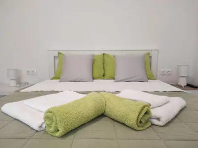 Krevet ili kreveti u jedinici u objektu Apartment with Terrace