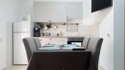 Kuhinja ili čajna kuhinja u objektu Apartments Vila Leona