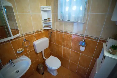 Kupaonica u objektu Korallion apartment