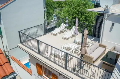 Balkon ili terasa u objektu Heritage Residence in Center with pool